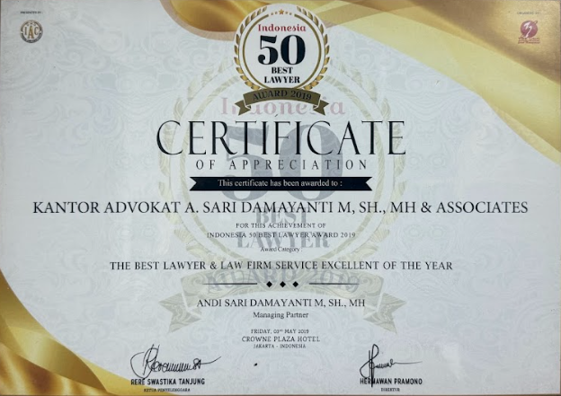 The Best Lawyer & Law Firm Service Excellent of the Year